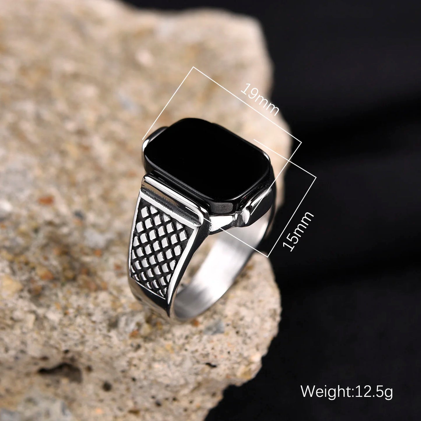 Professional Gemstone Steel Ring Collection