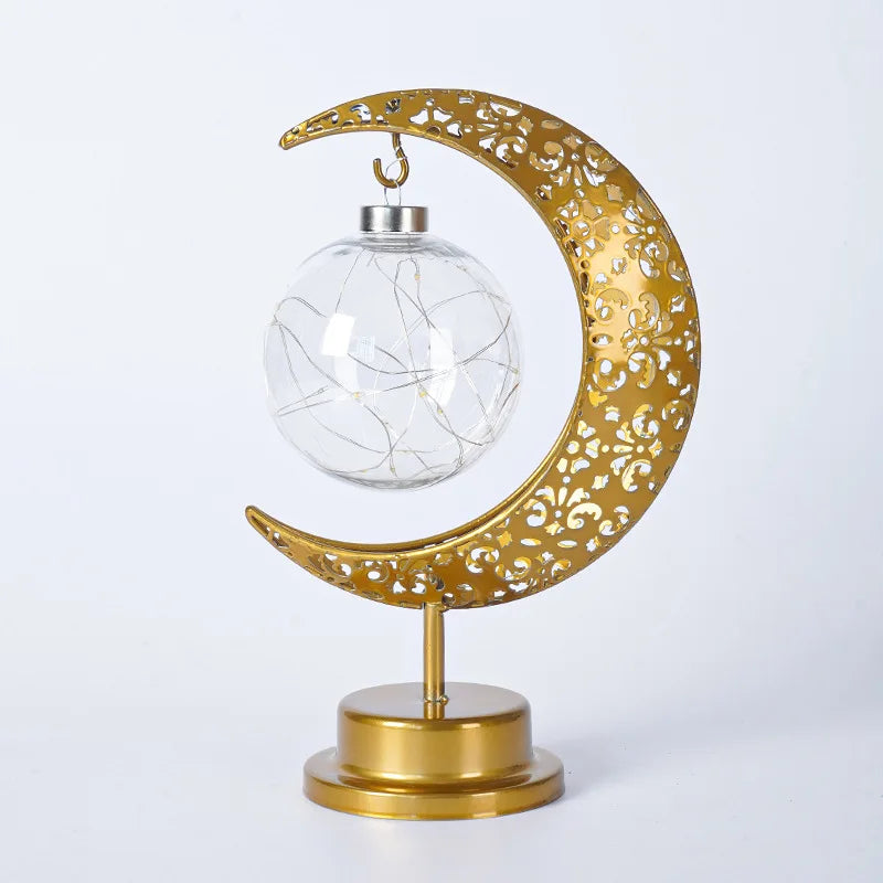 Metal LED Eid Mubarak Star Moon Light