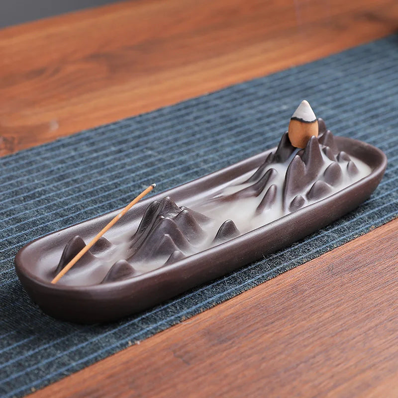 Zen Flow Ceramic Incense Holder