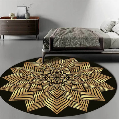 Golden Lotus Anti-slip Rug