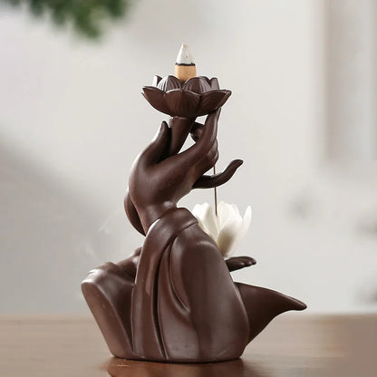 Zen Flow Ceramic Incense Holder