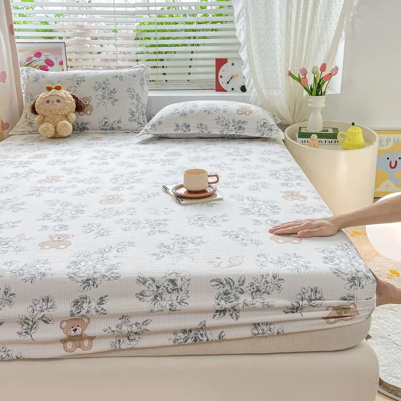 Bonenjoy Bed Cover Skin-friendly Bedsheet Home Elastic