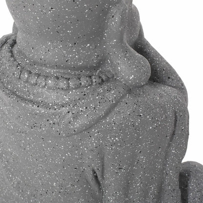 Conneaut outdoor Speak No Evil Monk Garden Statue, stone gray-