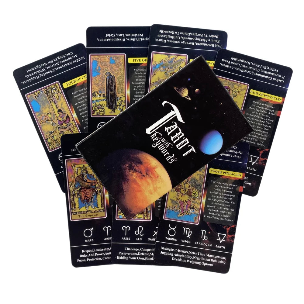 Tarot With Keywords Cards