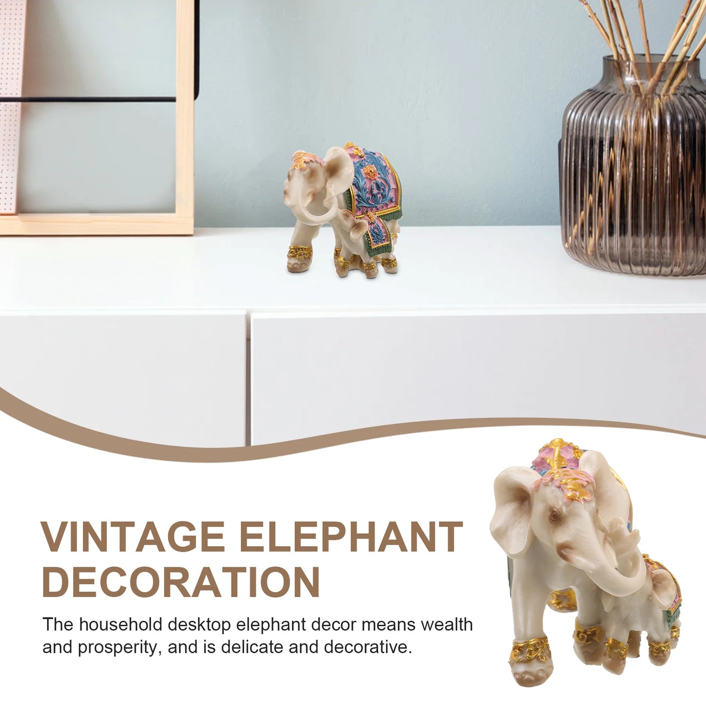 Safari Elephant Table Figurine