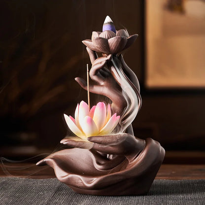 Zen Flow Ceramic Incense Holder