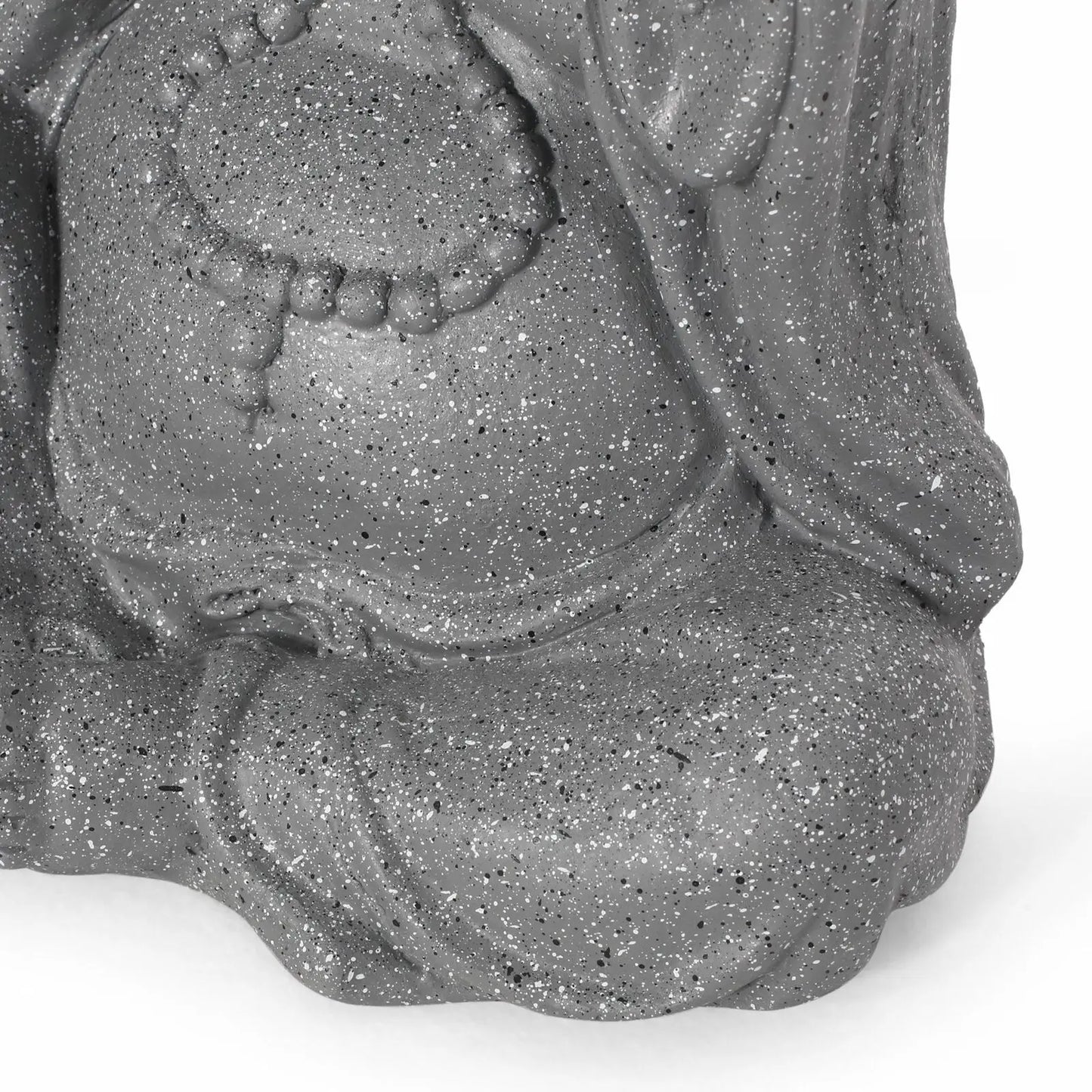 Conneaut outdoor Speak No Evil Monk Garden Statue, stone gray-