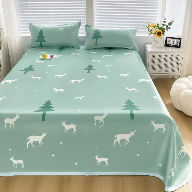 Missdeer Cooling Flat Sheet with Pillowcase Summer