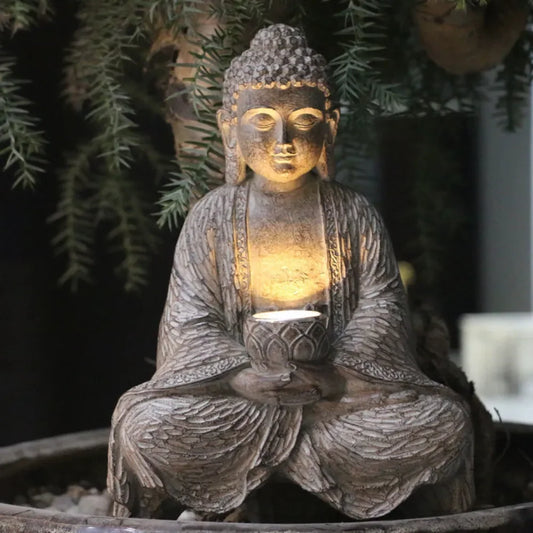 Solar Lights Decorative Buddha Statue