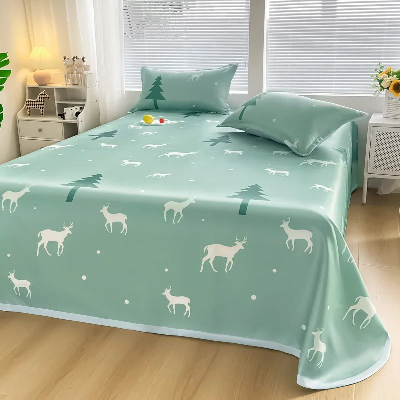 Missdeer Cooling Flat Sheet with Pillowcase Summer