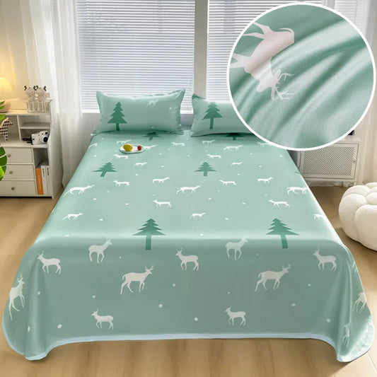 Missdeer Cooling Flat Sheet with Pillowcase Summer