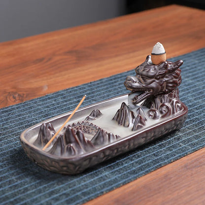 Zen Flow Ceramic Incense Holder