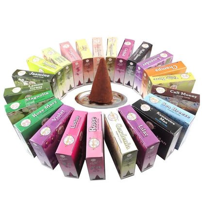 10pcs/box Room Fragrance Fresh Air Rose Natural Incense Cones