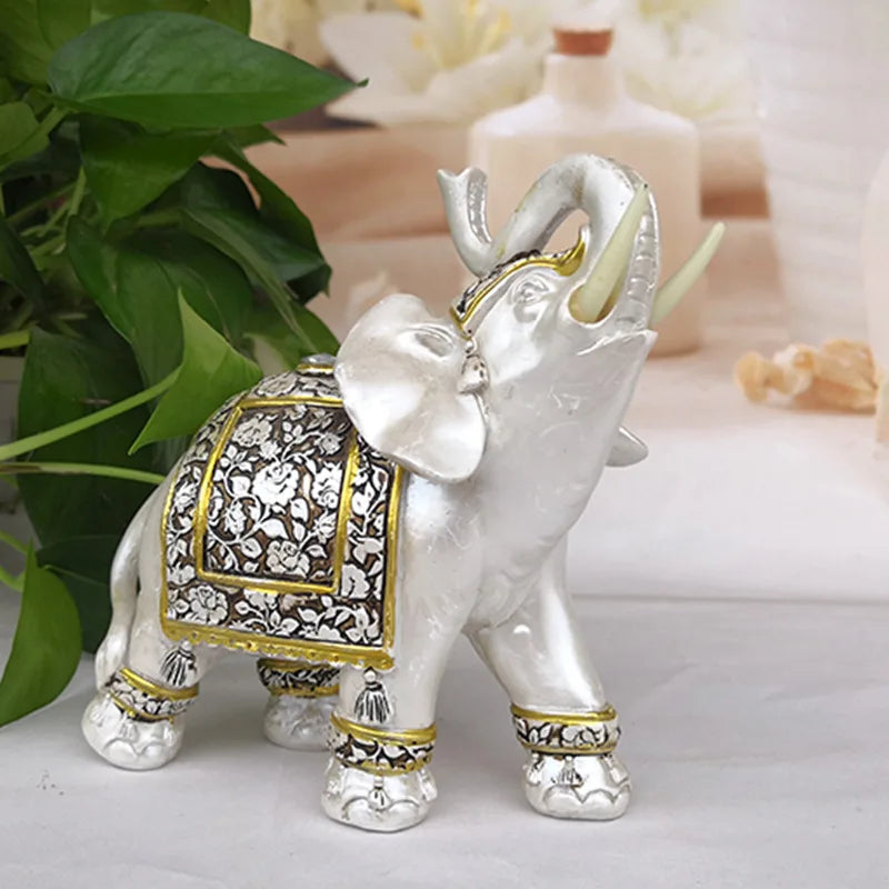 Fengshui Elephant Trio Sculpture