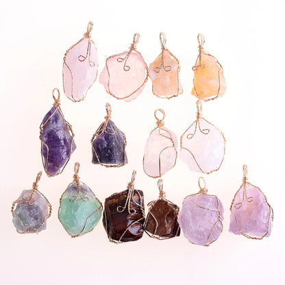 Raw Stone Aura Amulet  -  Pendant Energy